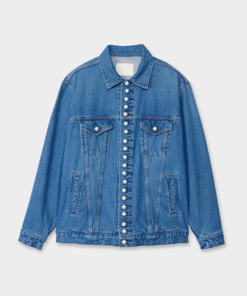 CINOH(チノ)の「PEARL DENIM JACKET(デニムジャケット・レディース・ブルー・36)」の4枚目の写真