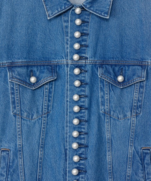 CINOH(チノ)の「PEARL DENIM JACKET(デニムジャケット・レディース・ブルー・36)」の5枚目の写真