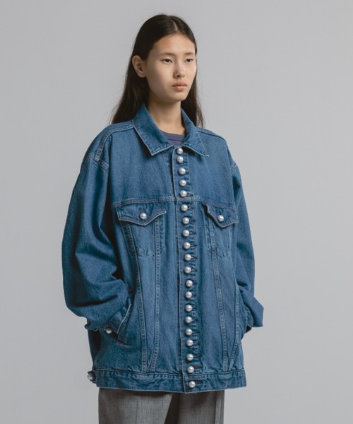 CINOH(チノ)の「PEARL DENIM JACKET(デニムジャケット・レディース・ブルー・36)」の9枚目の写真