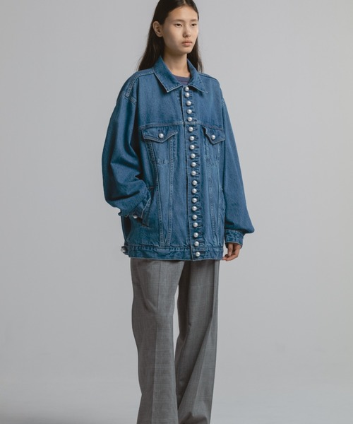 CINOH(チノ)の「PEARL DENIM JACKET(デニムジャケット・レディース・ブルー・36)」の10枚目の写真