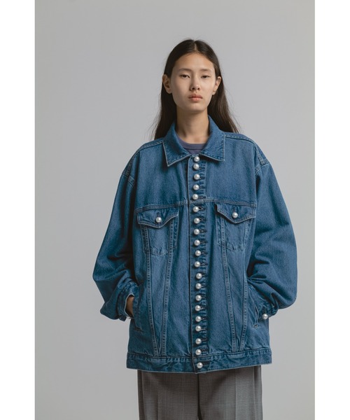 CINOH(チノ)の「PEARL DENIM JACKET(デニムジャケット・レディース・ブルー・36)」の12枚目の写真