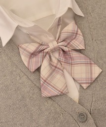 Mayree（メイリー）の「【urge select】《なんちゃってシリーズ》チェック柄 ピンク系 ワンタッチ リボン【学生/制服/コスプレ】（ネクタイ）」
