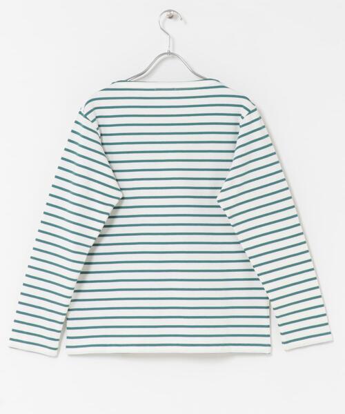 FORK&SPOON（フォークアンドスプーン）の「FORK&SPOON　ボートネックボーダー（Tシャツ/カットソー・レディース・グリーン系その他/ブルー系その他・2/1）」の5枚目の写真