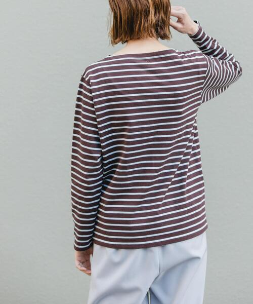 FORK&SPOON（フォークアンドスプーン）の「FORK&SPOON　ボートネックボーダー（Tシャツ/カットソー・レディース・グリーン系その他/ブルー系その他・2/1）」の11枚目の写真