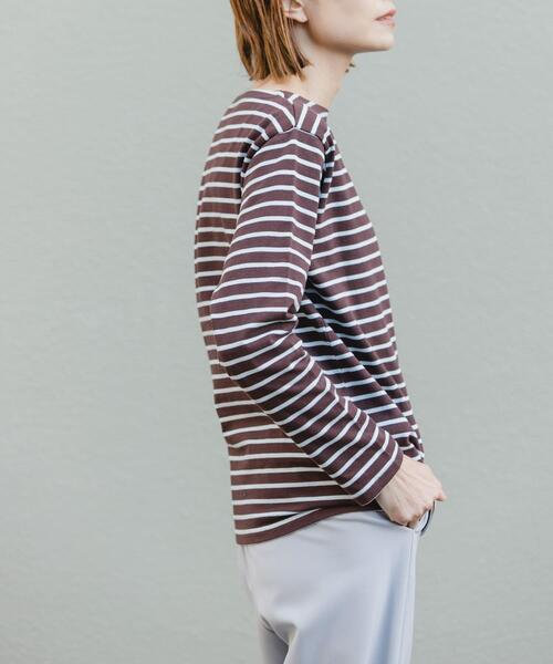 FORK&SPOON（フォークアンドスプーン）の「FORK&SPOON　ボートネックボーダー（Tシャツ/カットソー・レディース・グリーン系その他/ブルー系その他・2/1）」の12枚目の写真