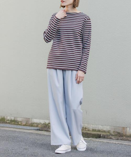 FORK&SPOON（フォークアンドスプーン）の「FORK&SPOON　ボートネックボーダー（Tシャツ/カットソー・レディース・グリーン系その他/ブルー系その他・2/1）」の14枚目の写真