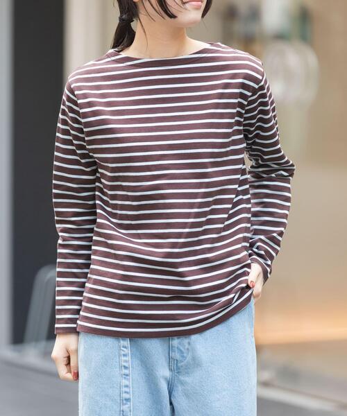 FORK&SPOON（フォークアンドスプーン）の「FORK&SPOON　ボートネックボーダー（Tシャツ/カットソー・レディース・グリーン系その他/ブルー系その他・2/1）」の15枚目の写真