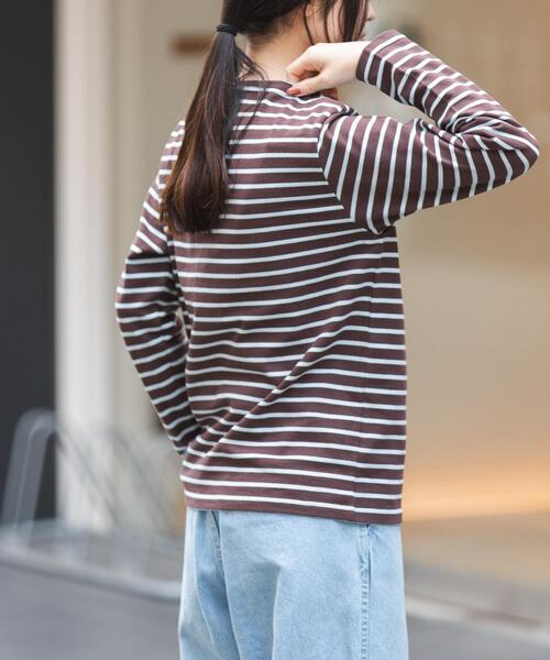 FORK&SPOON（フォークアンドスプーン）の「FORK&SPOON　ボートネックボーダー（Tシャツ/カットソー・レディース・グリーン系その他/ブルー系その他・2/1）」の20枚目の写真