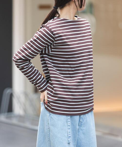 FORK&SPOON（フォークアンドスプーン）の「FORK&SPOON　ボートネックボーダー（Tシャツ/カットソー・レディース・グリーン系その他/ブルー系その他・2/1）」の21枚目の写真