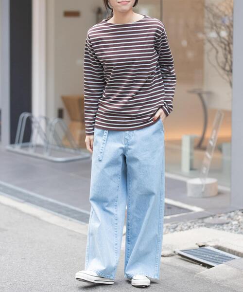 FORK&SPOON（フォークアンドスプーン）の「FORK&SPOON　ボートネックボーダー（Tシャツ/カットソー・レディース・グリーン系その他/ブルー系その他・2/1）」の22枚目の写真