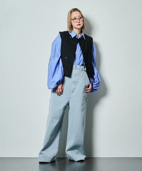 CITYSHOP(シティーショップ)の「QUIITO RECICLE WORK OVERALL Q26S-D133:オーバーオール(サロペット/オーバーオール・レディース・ブルー・MEDIUM)」の5枚目の写真