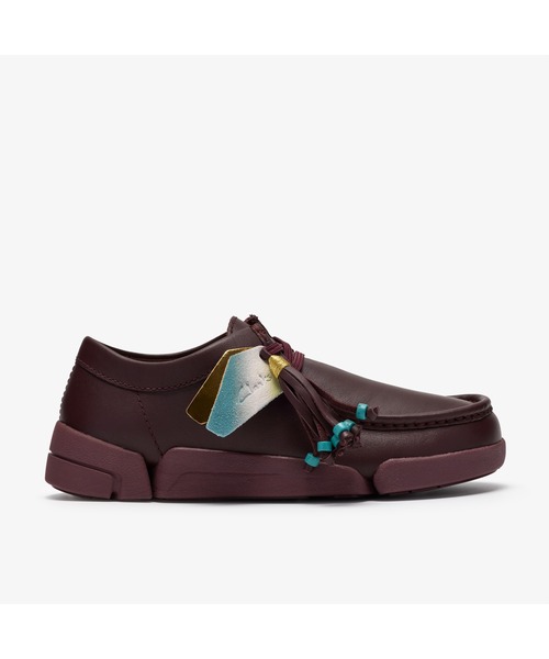 Clarks(クラークス)の「Trigenic2 Lo. / レディース トライジェニック2ロー (バーガンディーレザー)(スニーカー・レディース・バーガンディー・UK6/UK5.5/UK5/UK4.5/UK4/UK3.5/UK3)」の1枚目の写真