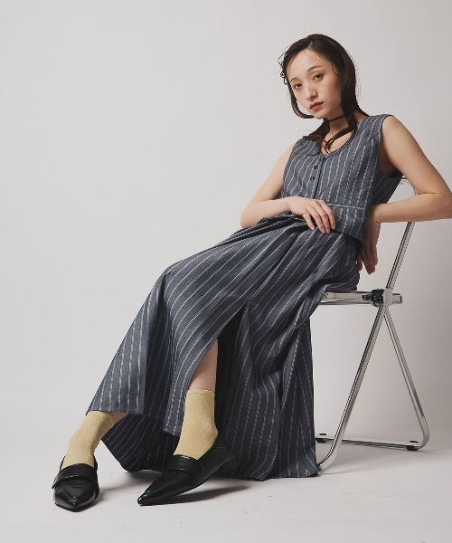 W:Huku(フーク)の「【W:Huku / ソフトタッチツイル】ノーカラー ベスト / Soft-Touch Twill No-Collar Vest(ベスト・レディース・ブラウン系その他/グレー系その他/ブラック/ベージュ系その他・FREE)」の6枚目の写真