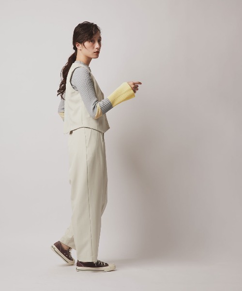 W:Huku(フーク)の「【W:Huku / ソフトタッチツイル】ノーカラー ベスト / Soft-Touch Twill No-Collar Vest(ベスト・レディース・ブラウン系その他/グレー系その他/ブラック/ベージュ系その他・FREE)」の13枚目の写真