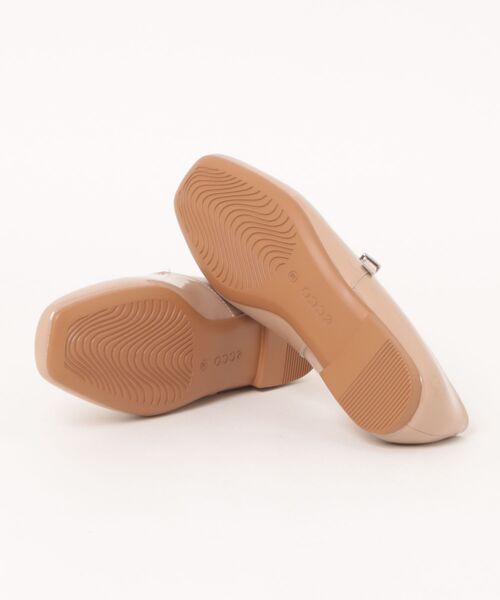 ECCO ベージュ フラットシューズ　38 24㎝　新品未使用 ECCO ふわふわクッション仕様 MARGOT レディース メリージェーン