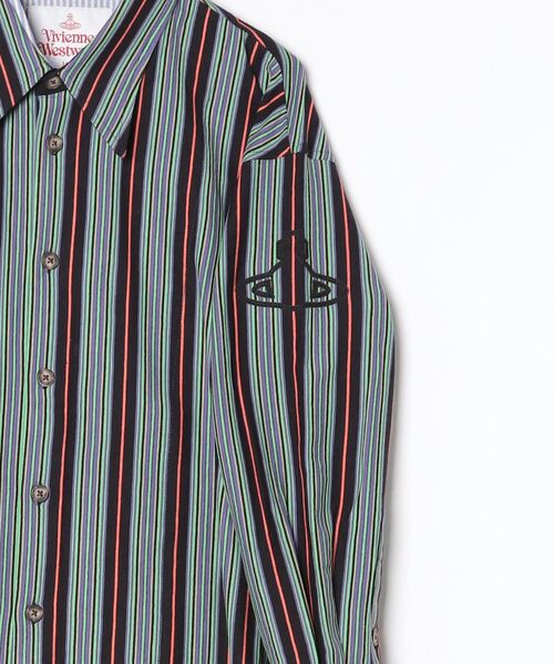 Vivienne Westwood MAN（ヴィヴィアンウエストウッドマン）の「SILHOUETTE ORB STRIPE LAYER SHIRT（シャツ/ブラウス・メンズ・ブラック系その他・S/M）」の3枚目の写真