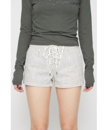 LAGUA GEM | STRIPE LACE UP ショートパンツ(その他パンツ)
