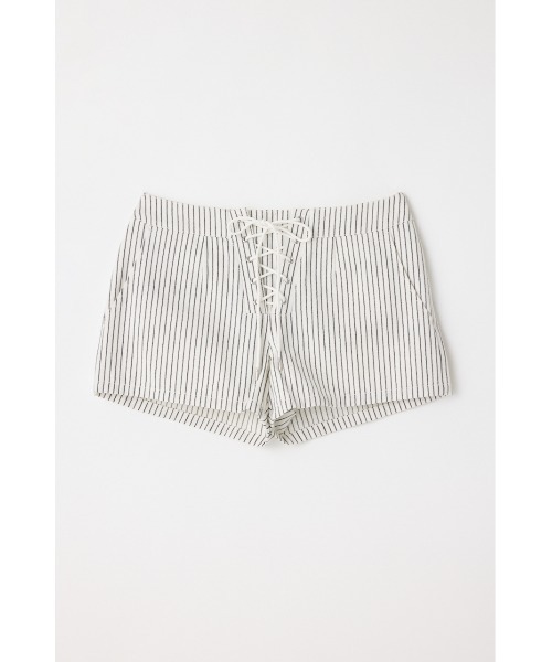 LAGUA GEM（ラグアジェム）の「STRIPE LACE UP ショートパンツ（その他パンツ・レディース・ブラック/ホワイト/ブラウン・X-SMALL/SMALL/MEDIUM）」の8枚目の写真