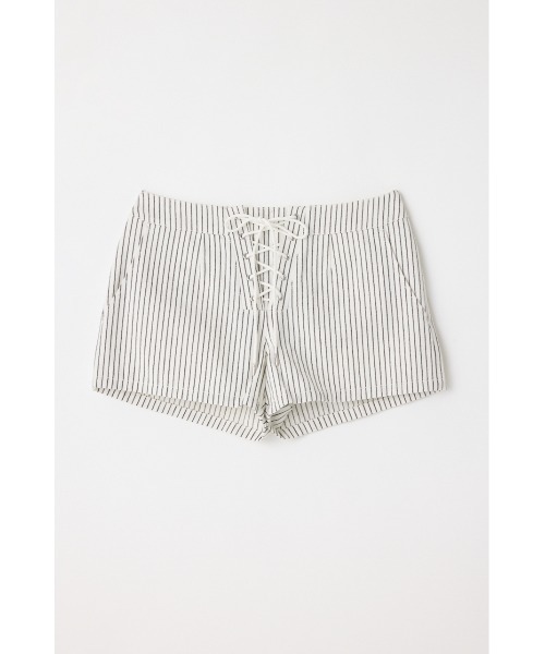LAGUA GEM（ラグアジェム）の「STRIPE LACE UP ショートパンツ（その他パンツ・レディース・ブラック/ホワイト/ブラウン・X-SMALL/SMALL/MEDIUM）」の13枚目の写真