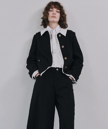LE CIEL BLEU | ツイードジャケットwデタッチャブルカラー / Tweed Jacket w/Detachable Collar(テーラードジャケット)
