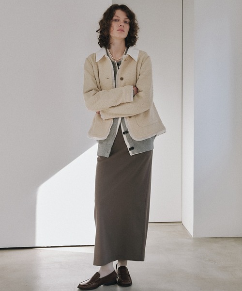 LE CIEL BLEU(ルシェルブルー)の「ツイードジャケットwデタッチャブルカラー / Tweed Jacket w/Detachable Collar(テーラードジャケット・レディース・ブラック・36/38)」の2枚目の写真