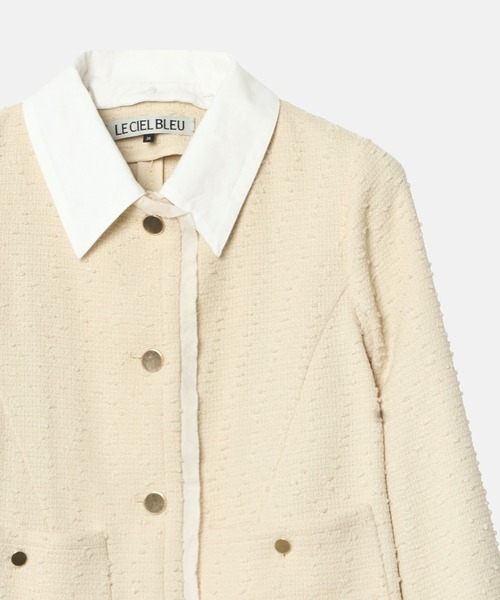 LE CIEL BLEU(ルシェルブルー)の「ツイードジャケットwデタッチャブルカラー / Tweed Jacket w/Detachable Collar(テーラードジャケット・レディース・ブラック・36/38)」の8枚目の写真