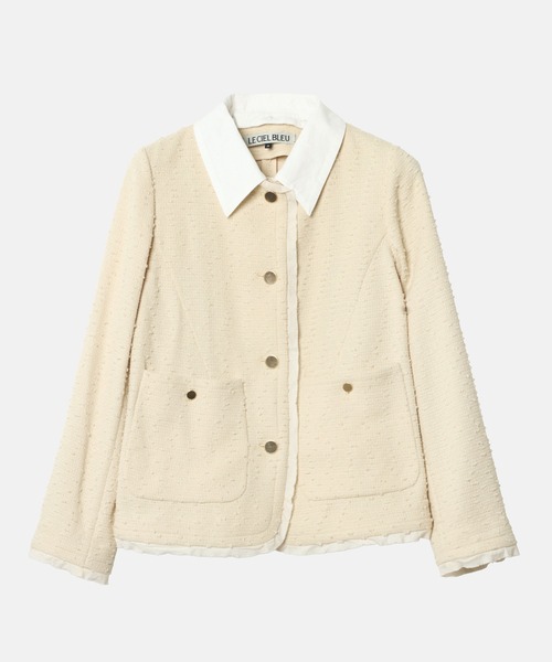 LE CIEL BLEU(ルシェルブルー)の「ツイードジャケットwデタッチャブルカラー / Tweed Jacket w/Detachable Collar(テーラードジャケット・レディース・ブラック・36/38)」の7枚目の写真