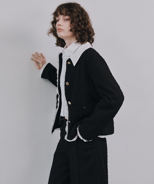 LE CIEL BLEU(ルシェルブルー)の「ツイードジャケットwデタッチャブルカラー / Tweed Jacket w/Detachable Collar(テーラードジャケット・レディース・ブラック・36/38)」の10枚目の写真