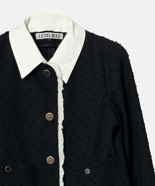 LE CIEL BLEU(ルシェルブルー)の「ツイードジャケットwデタッチャブルカラー / Tweed Jacket w/Detachable Collar(テーラードジャケット・レディース・ブラック・36/38)」の20枚目の写真