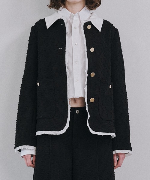 LE CIEL BLEU(ルシェルブルー)の「ツイードジャケットwデタッチャブルカラー / Tweed Jacket w/Detachable Collar(テーラードジャケット・レディース・ブラック・36/38)」の17枚目の写真