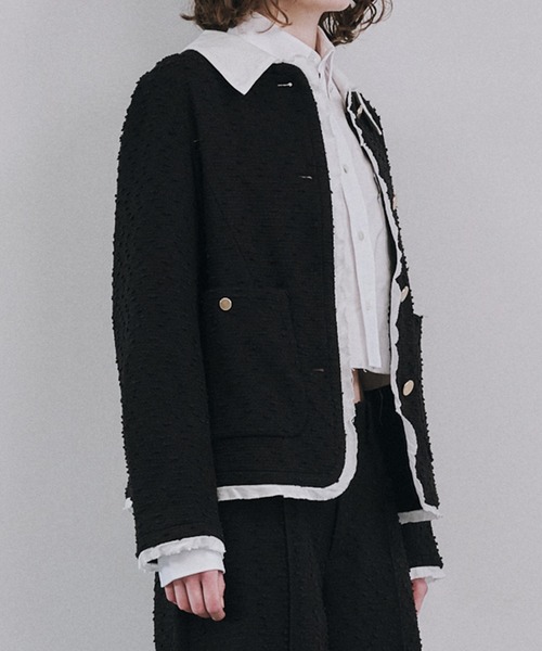 LE CIEL BLEU(ルシェルブルー)の「ツイードジャケットwデタッチャブルカラー / Tweed Jacket w/Detachable Collar(テーラードジャケット・レディース・ブラック・36/38)」の16枚目の写真