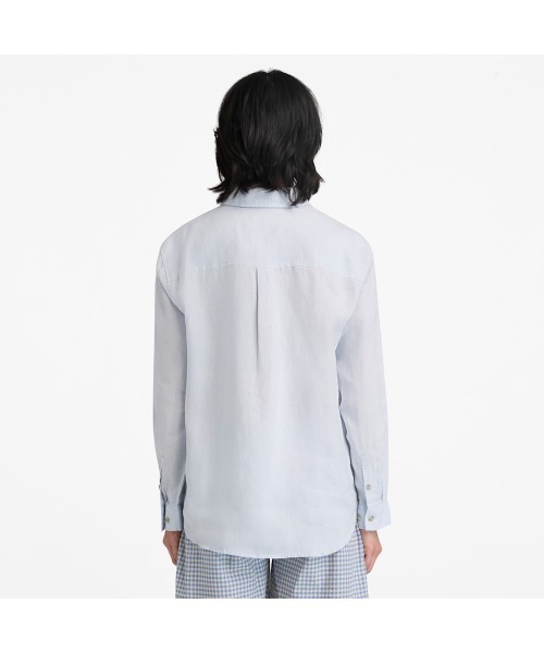 Timberland（ティンバーランド）の「リネン 長袖 シャツ レディース（シャツ/ブラウス・レディース・グレー・LARGE/MEDIUM/SMALL/X-SMALL）」の5枚目の写真