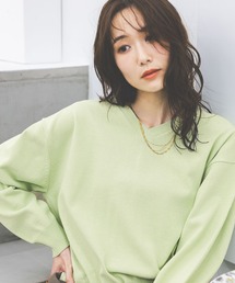 GLOBAL WORK | ドライタッチVネックプルオーバー長袖/634083(ニット/セーター)