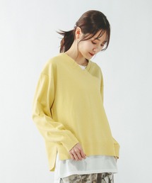 GLOBAL WORK | ドライタッチVネックプルオーバー長袖/634083(ニット/セーター)