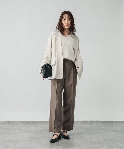 GLOBAL WORK（グローバルワーク）の「ドライタッチVネックプルオーバー長袖/634083（ニット/セーター・レディース・ブラック/アイボリー/レッド系4/ライトグレー/グリーン系3/ライトイエロー/ブラウン/ライトピンク・MEDIUM/LARGE）」の21枚目の写真