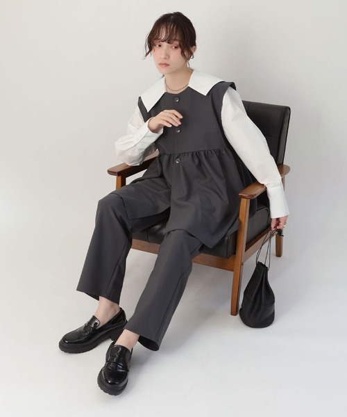 NOAHL(ノアル)の「【NOAHL】2タックワイドパンツ(その他パンツ・レディース・サンドベージュ/ブラック/グレー系・FREE)」の18枚目の写真