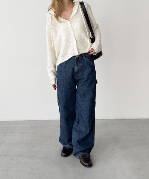 CANAL JEAN（キャナルジーン）の「El mar　スラブヤーンパーカーカーディガン（カーディガン/ボレロ・レディース・ベージュ/アイボリー・ONE SIZE）」の8枚目の写真