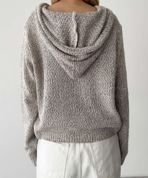 CANAL JEAN（キャナルジーン）の「El mar　スラブヤーンパーカーカーディガン（カーディガン/ボレロ・レディース・ベージュ/アイボリー・ONE SIZE）」の11枚目の写真