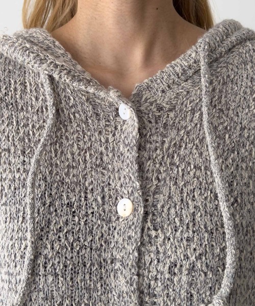 CANAL JEAN（キャナルジーン）の「El mar　スラブヤーンパーカーカーディガン（カーディガン/ボレロ・レディース・ベージュ/アイボリー・ONE SIZE）」の12枚目の写真