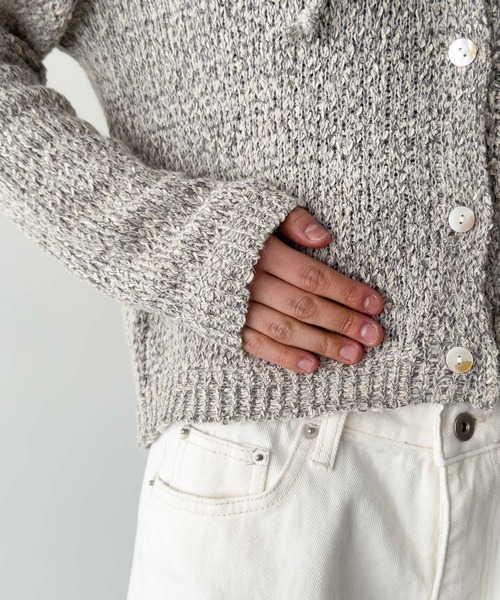 CANAL JEAN（キャナルジーン）の「El mar　スラブヤーンパーカーカーディガン（カーディガン/ボレロ・レディース・ベージュ/アイボリー・ONE SIZE）」の13枚目の写真