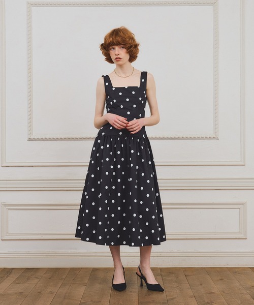 EIMY ISTOIRE（エイミーイストワール）の「ドットワンピース（ワンピース・レディース・ホワイト/ブラック・38/36）」の3枚目の写真
