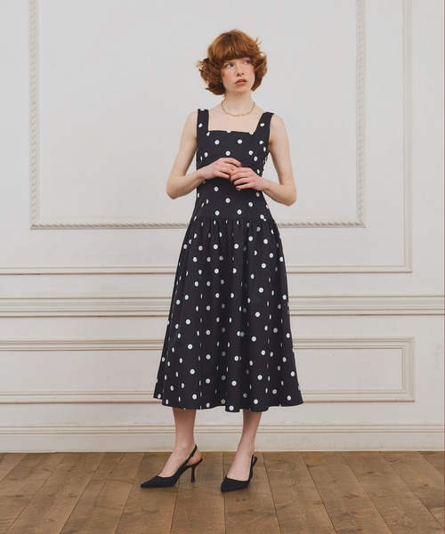 EIMY ISTOIRE（エイミーイストワール）の「ドットワンピース（ワンピース・レディース・ホワイト/ブラック・38/36）」の4枚目の写真