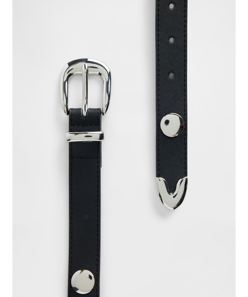 GAP(ギャップ)の「スタッズ ヴィーガンレザーベルト(ベルト・レディース・ブラック・M/S/XS/L)」の3枚目の写真