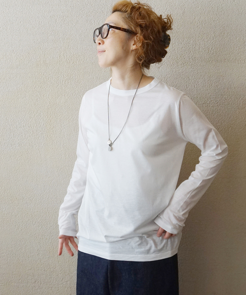 JOURNAL STANDARD LUXE(ジャーナルスタンダード ラックス)の「スパイラルジャージプルオーバー(Tシャツ/カットソー・レディース・ホワイト/ブラック・MEDIUM/SMALL)」の5枚目の写真