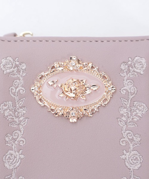 axes femme（アクシーズファム）の「ローズ刺繍フリルミニ財布（その他雑貨・レディース・ブラック/ピンク/ブルー・FREE）」の6枚目の写真