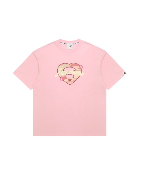 AAPE BY A BATHING APE（エーエイプバイアベイシングエイプ）の「AAPE MAIN TEE（Tシャツ/カットソー・レディース・ライトピンク/ブラック・XX-SMALL/X-SMALL）」の2枚目の写真