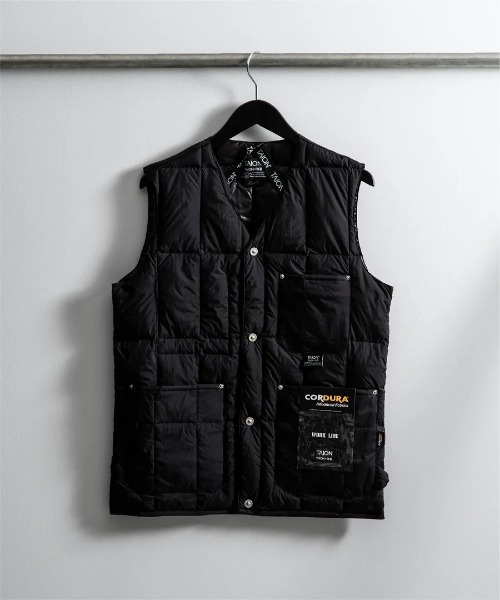 TAION(タイオン)の「TAION/タイオン/WORK V NECK DOWN VEST(ダウンベスト・メンズ・ブラック・M/L/XL)」の1枚目の写真