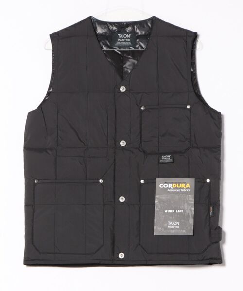 TAION(タイオン)の「TAION/タイオン/WORK V NECK DOWN VEST(ダウンベスト・メンズ・ブラック・M/L/XL)」の14枚目の写真