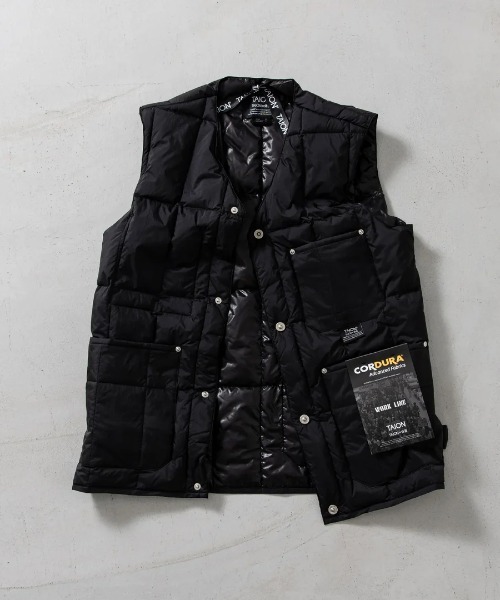 TAION(タイオン)の「TAION/タイオン/WORK V NECK DOWN VEST(ダウンベスト・メンズ・ブラック・M/L/XL)」の18枚目の写真