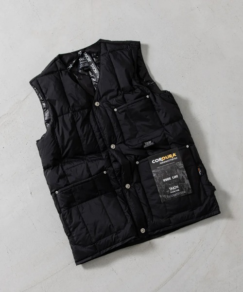 TAION(タイオン)の「TAION/タイオン/WORK V NECK DOWN VEST(ダウンベスト・メンズ・ブラック・M/L/XL)」の19枚目の写真
